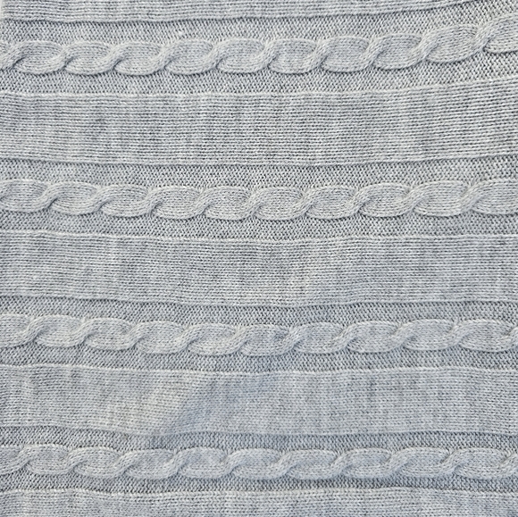 NWOT Talbots Sleeveless Open Front Cardigan Cascading Vest Gray Cable Knit - Picture 8 of 8